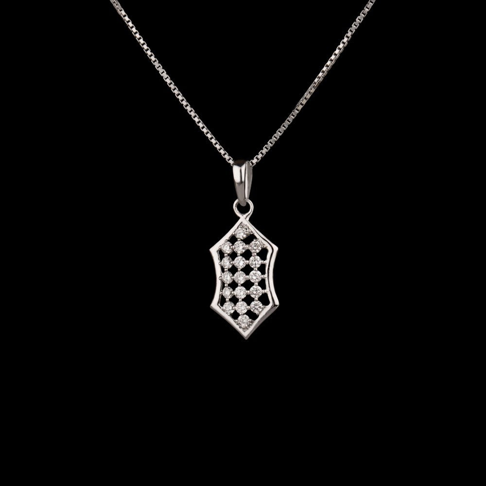 14K White Gold Diamond Pendant - 0.43ct VVS-FG