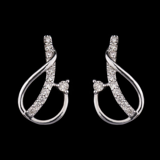 14K Rose Gold Diamond Earrings - 0.17ct SI-IJ