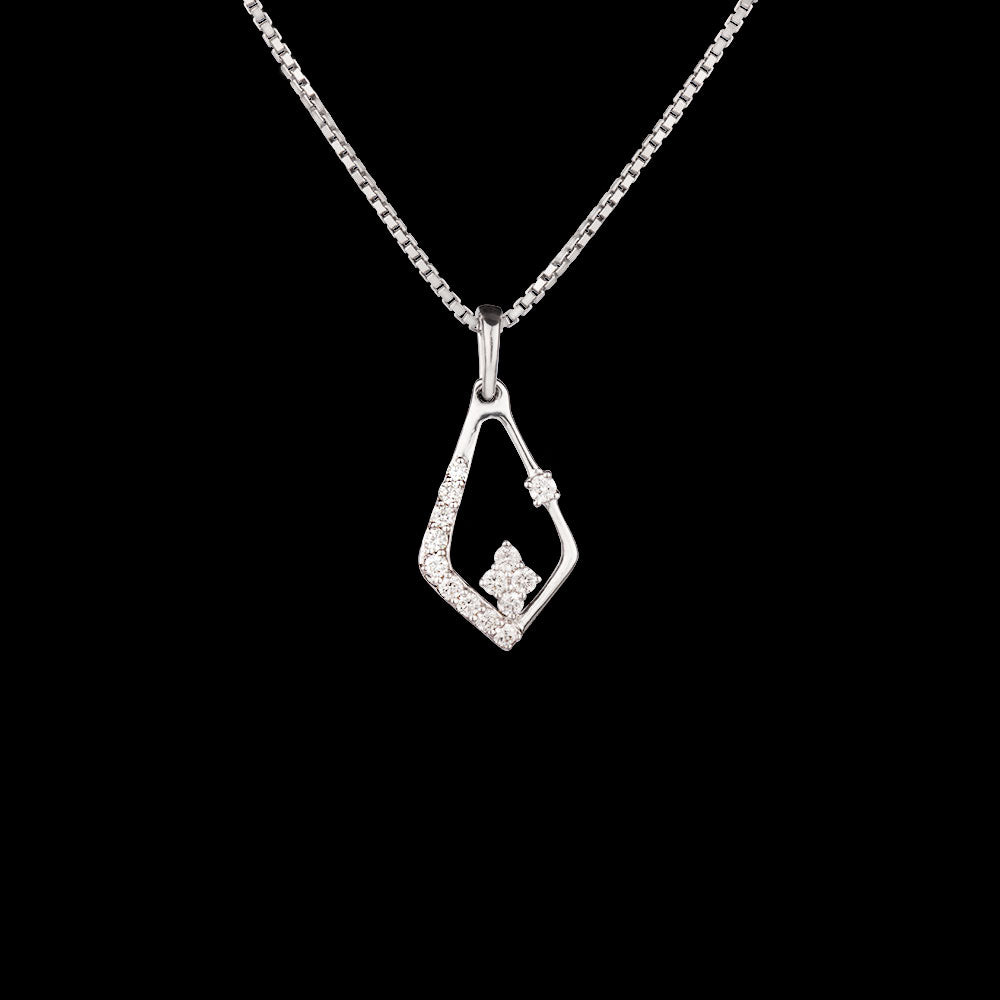 14K Two Tone Gold Diamond Pendant - 0.15ct VS-GH