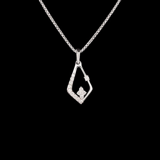 14K Two Tone Gold Diamond Pendant - 0.15ct VS-GH