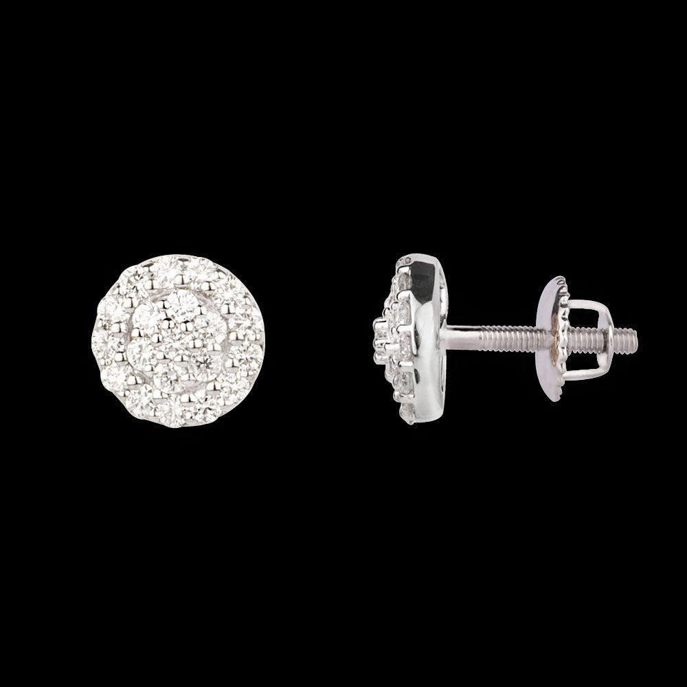 14K White Gold Diamond Earrings - 0.44ct VVS-VS-HI
