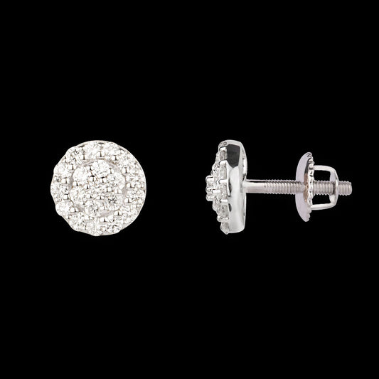 14K White Gold Diamond Earrings - 0.44ct VVS-VS-HI
