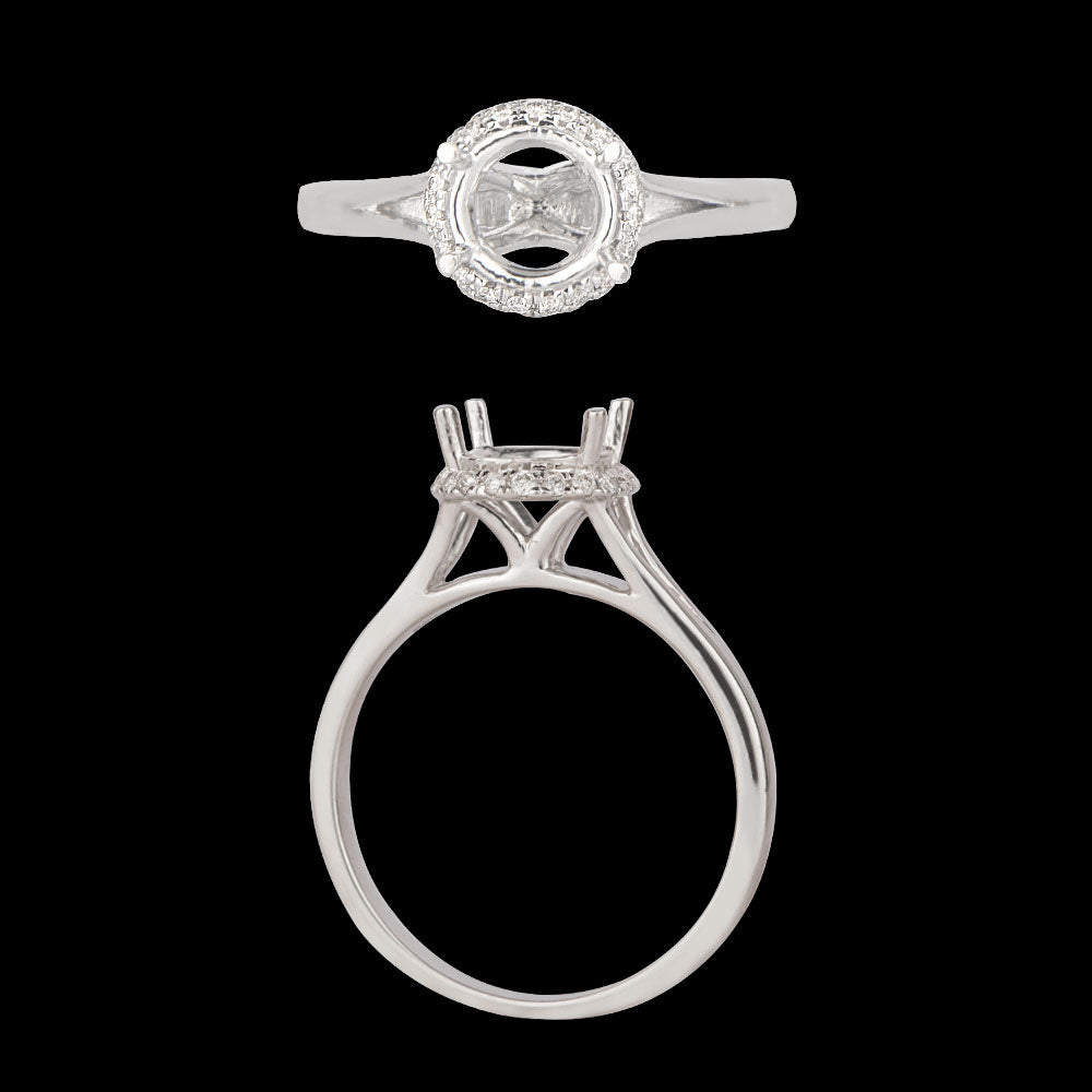 18K White Gold Diamond Ring - 0.08ct SI-IJ