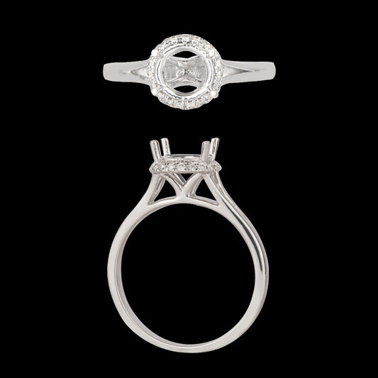 18K White Gold Diamond Ring - 0.08ct SI-IJ