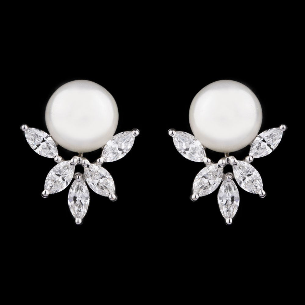 14K White Gold Diamond Earrings - 1.63ct SI-FG with Colour Stones
