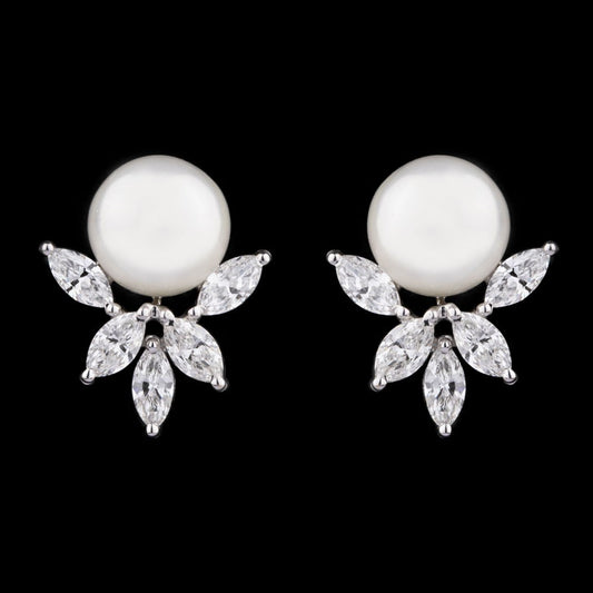 14K White Gold Diamond Earrings - 1.63ct SI-FG with Colour Stones