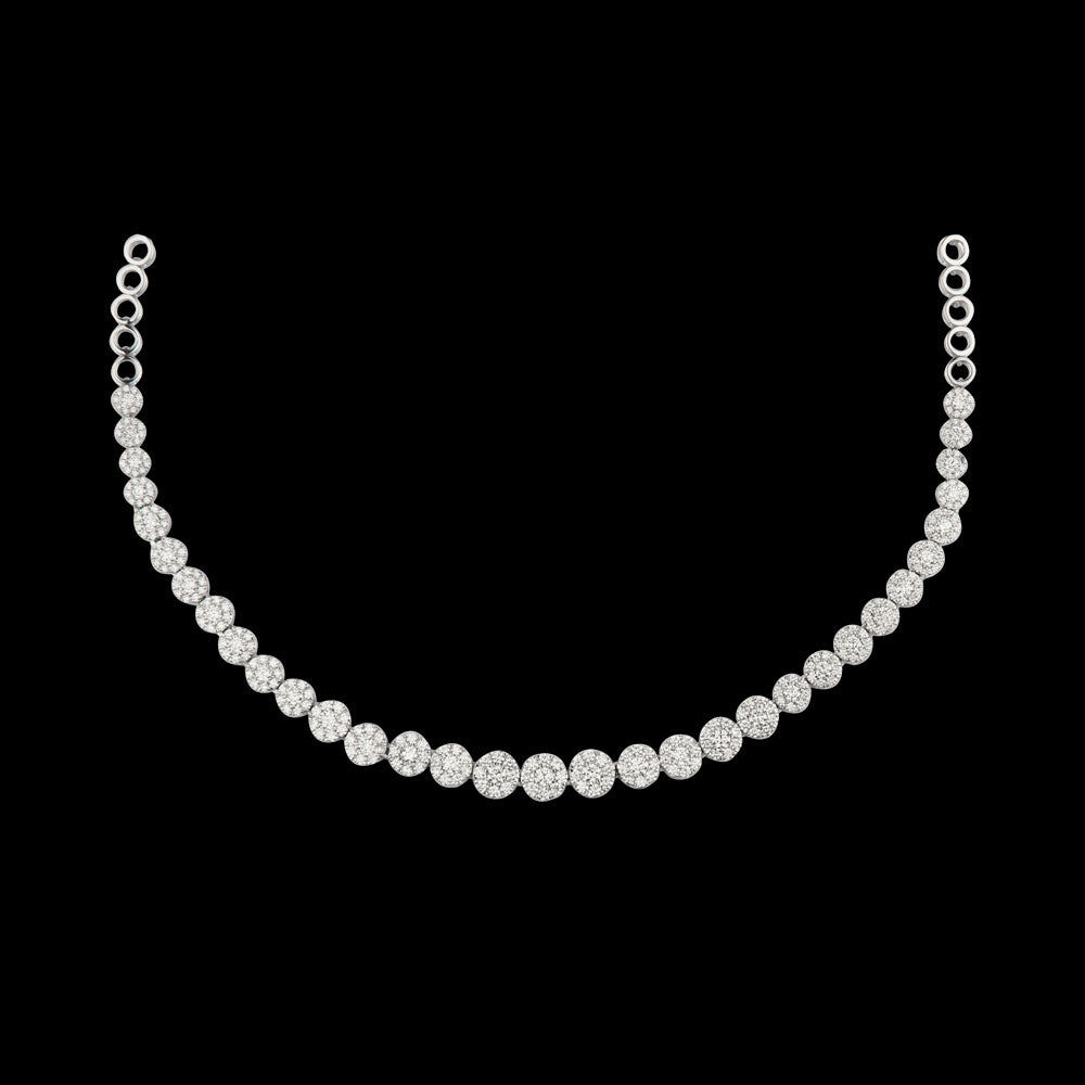 18K White Gold Diamond Necklace - 4.9ct VVS-VS-GH