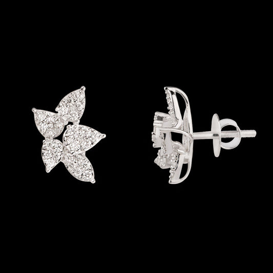 18K White Gold Diamond Earrings - 0.75ct VVS-VS-GH