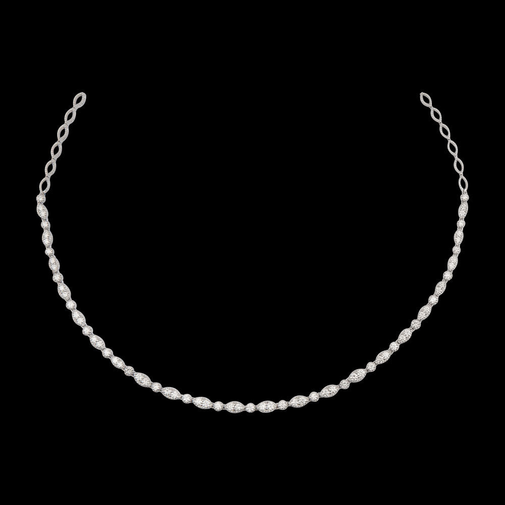 18K White Gold Diamond Necklace - 2.04ct VVS-VS-IJ