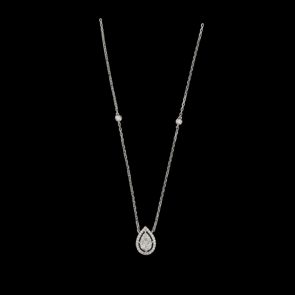 18K White Gold Diamond Necklace - 0.69ct VVS-VS-GH