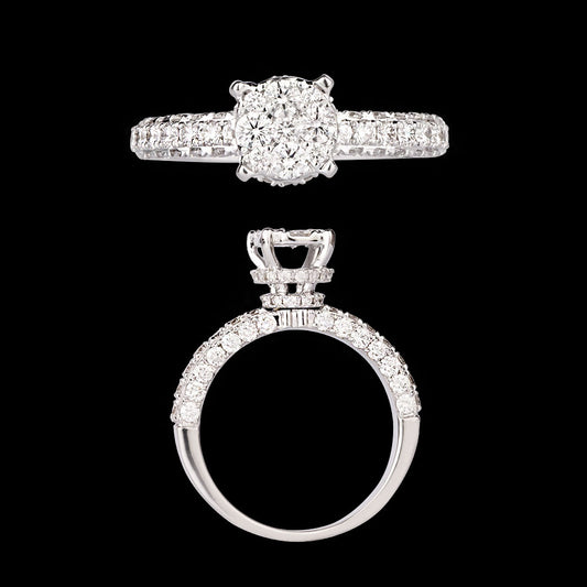 18K White Gold Diamond Ring - 1.19ct VVS-VS-GH