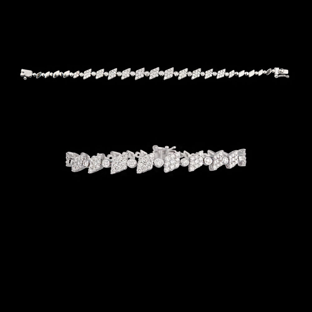 14K White Gold Diamond Bracelet - 2.75ct VVS-VS-GH
