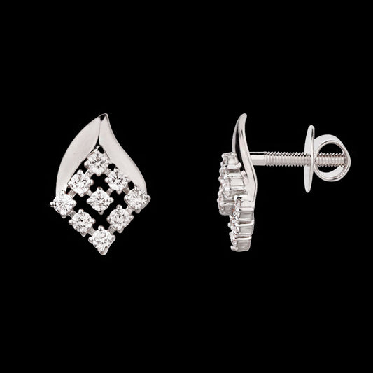 18K White Gold Diamond Earrings - 0.444ct VVS-VS-GH