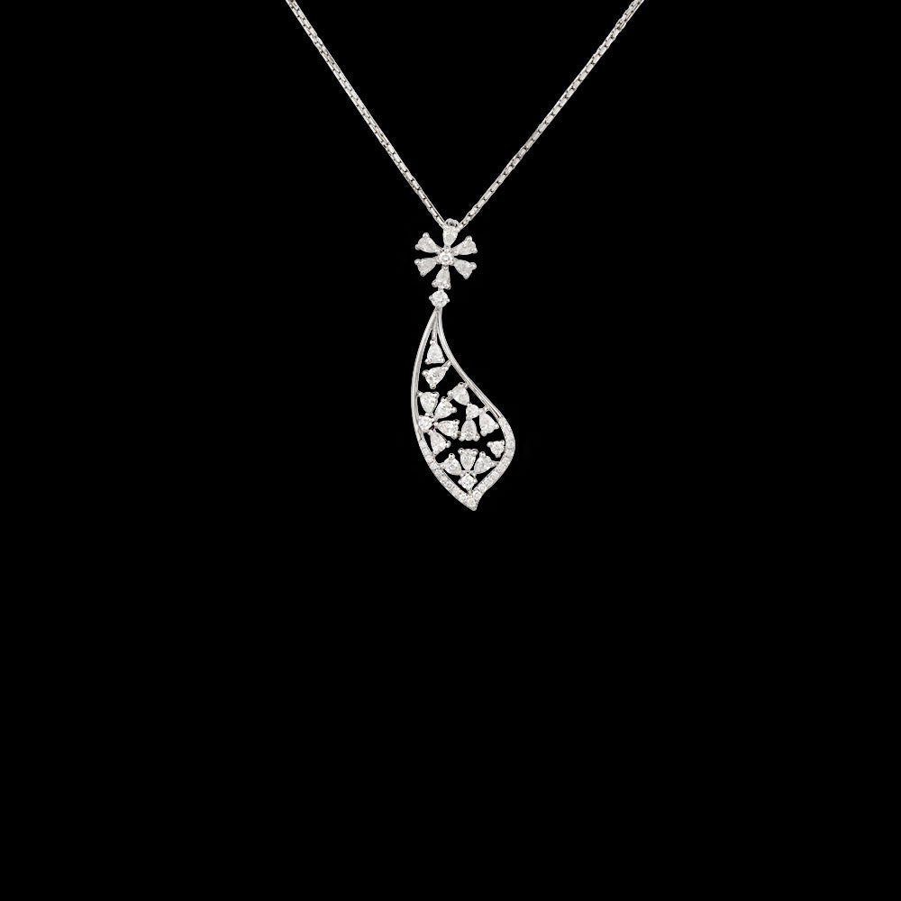 18K White Gold Diamond Pendant - 0.668ct VVS-EF