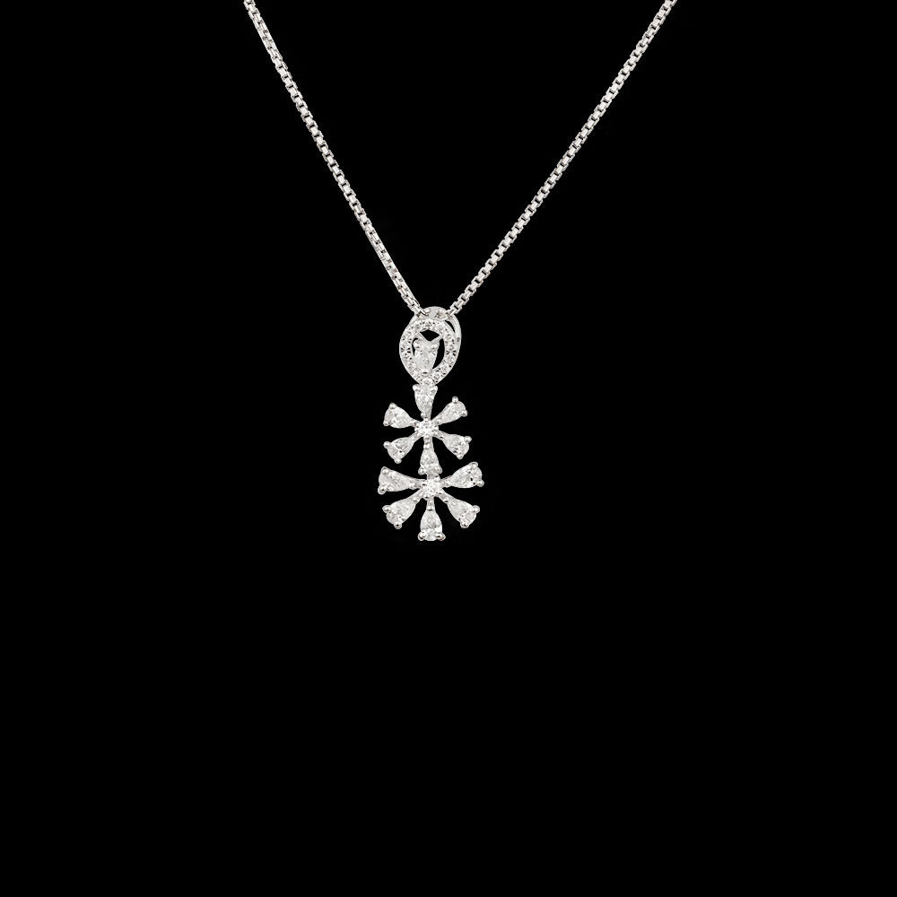 18K White Gold Diamond Pendant - 0.481ct VVS-EF