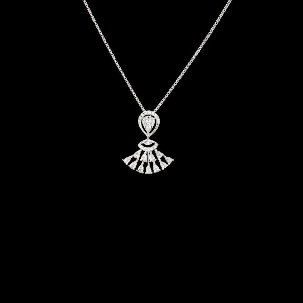 18K White Gold Diamond Pendant - 0.533ct VVS-EF