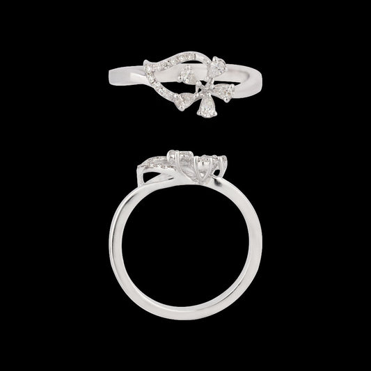 18K White Gold Diamond Ring - 0.319ct VVS-VS-EF