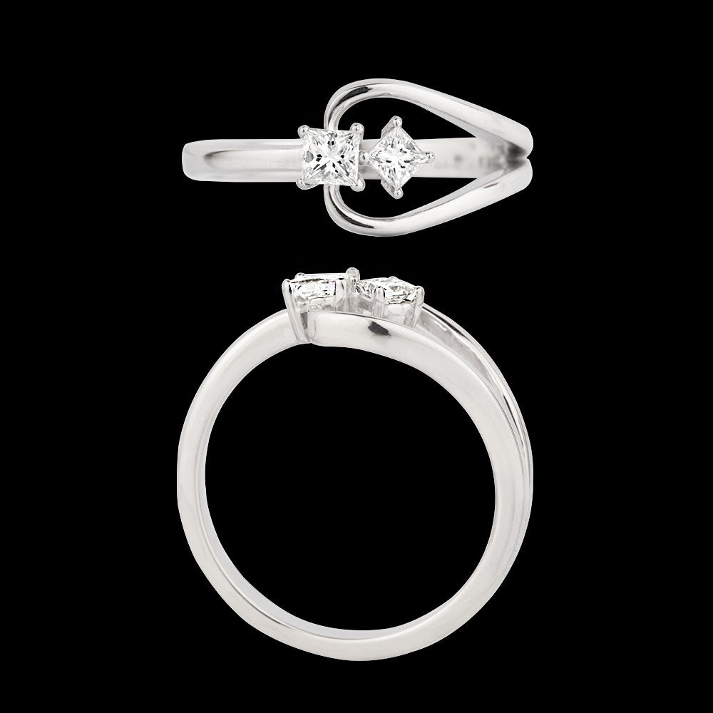 18K White Gold Diamond Ring - 0.258ct VVS-VS-IJ