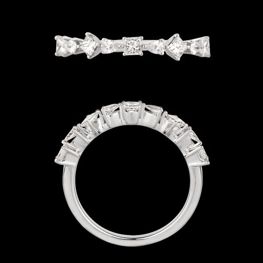 18K White Gold Diamond Ring - 0.625ct VVS-VS-GH
