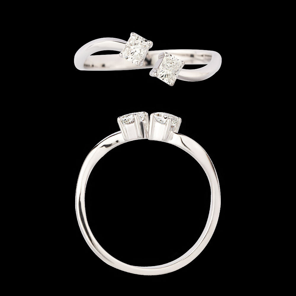 18K White Gold Diamond Ring - 0.368ct VVS-VS-GH