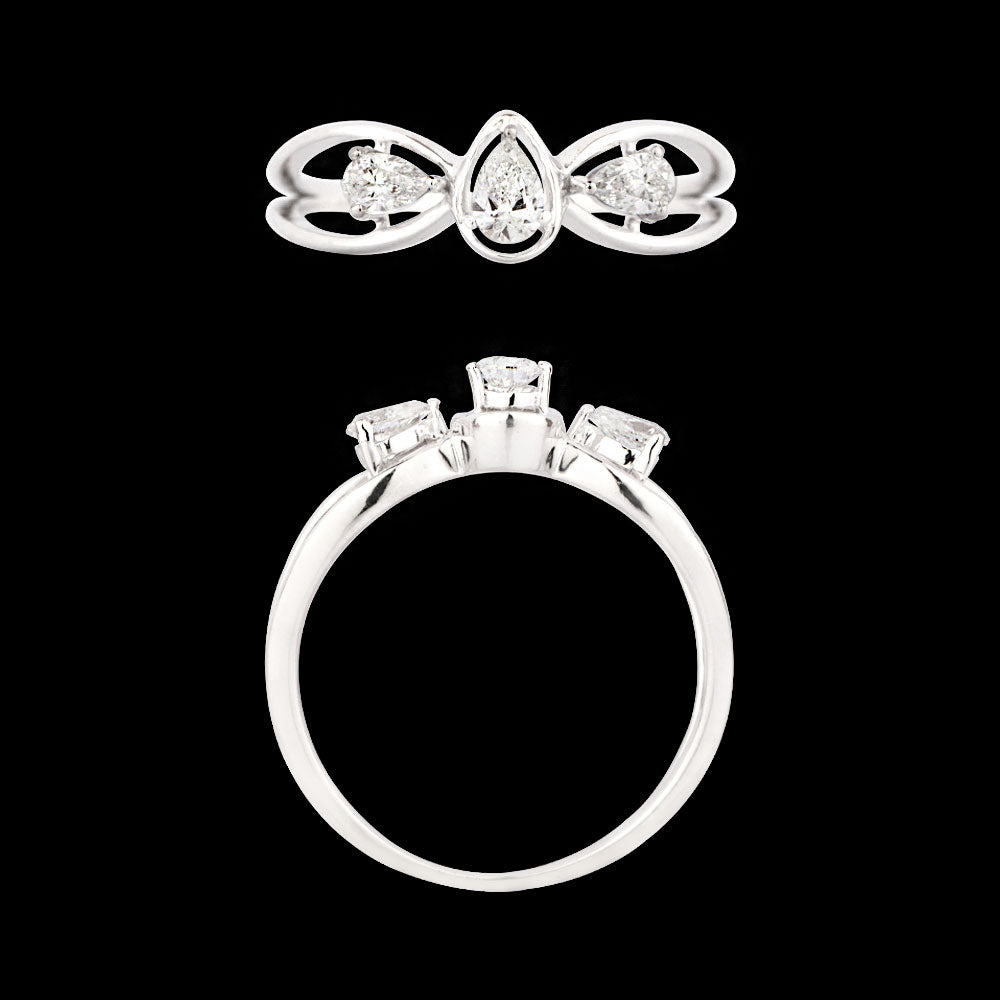 18K White Gold Diamond Ring - 0.307ct VVS-FG