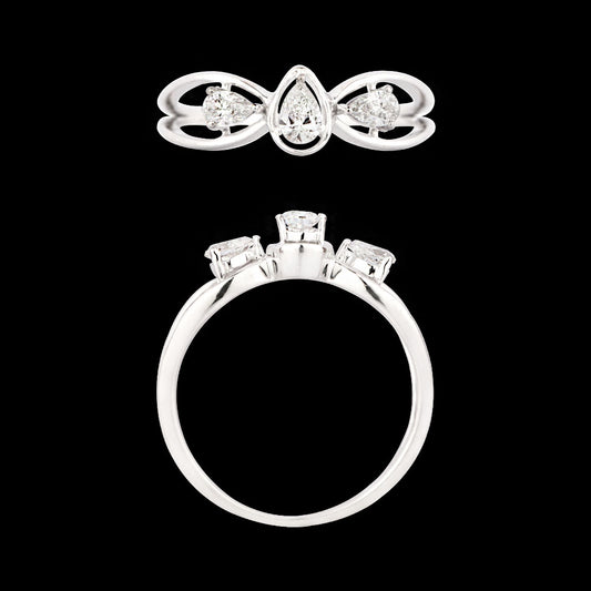 18K White Gold Diamond Ring - 0.307ct VVS-FG