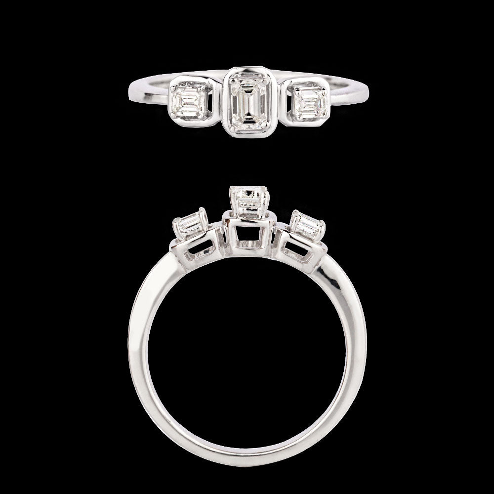 18K White Gold Diamond Ring - 0.43ct VS-HI
