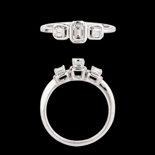 18K White Gold Diamond Ring - 0.43ct VS-HI
