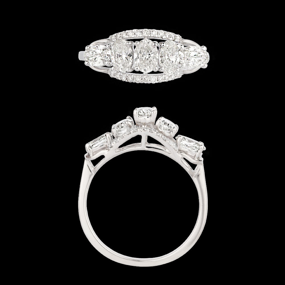 18K White Gold Diamond Ring - 1.356ct SI-IJ