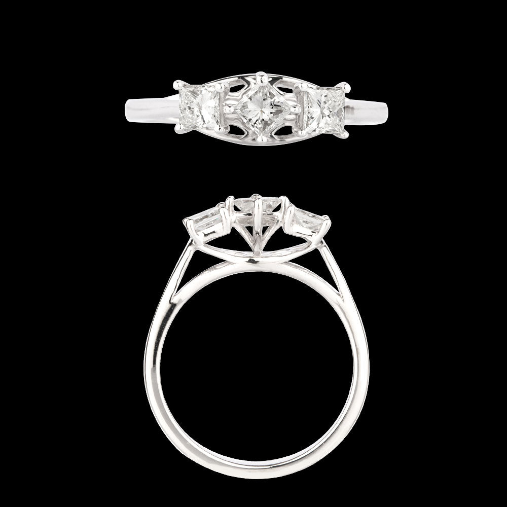 18K White Gold Diamond Ring - 0.58ct VVS-VS-FG