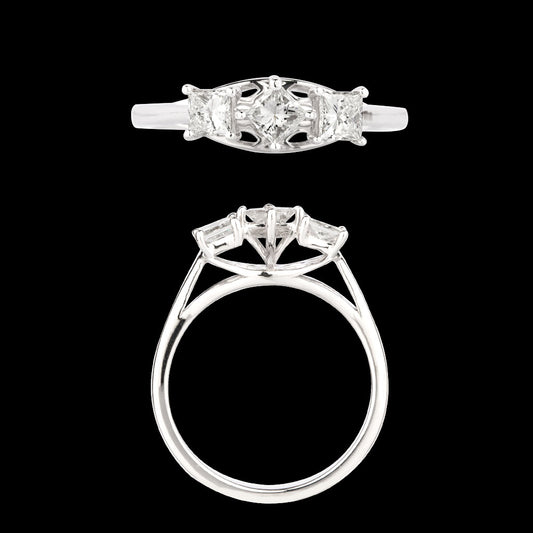 18K White Gold Diamond Ring - 0.58ct VVS-VS-FG