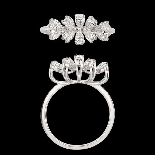 18K White Gold Diamond Ring - 0.833ct VS-SI-GH