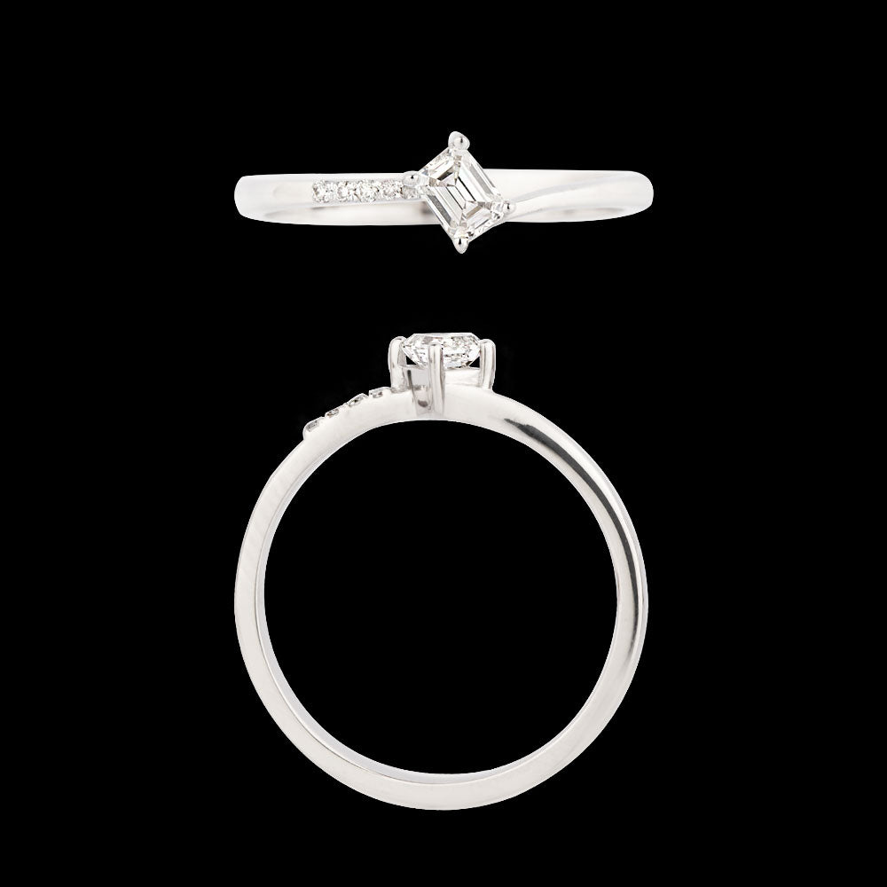 18K White Gold Diamond Ring - 0.263ct VS-JK