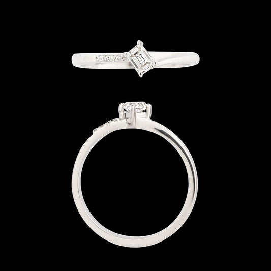 18K White Gold Diamond Ring - 0.263ct VS-JK