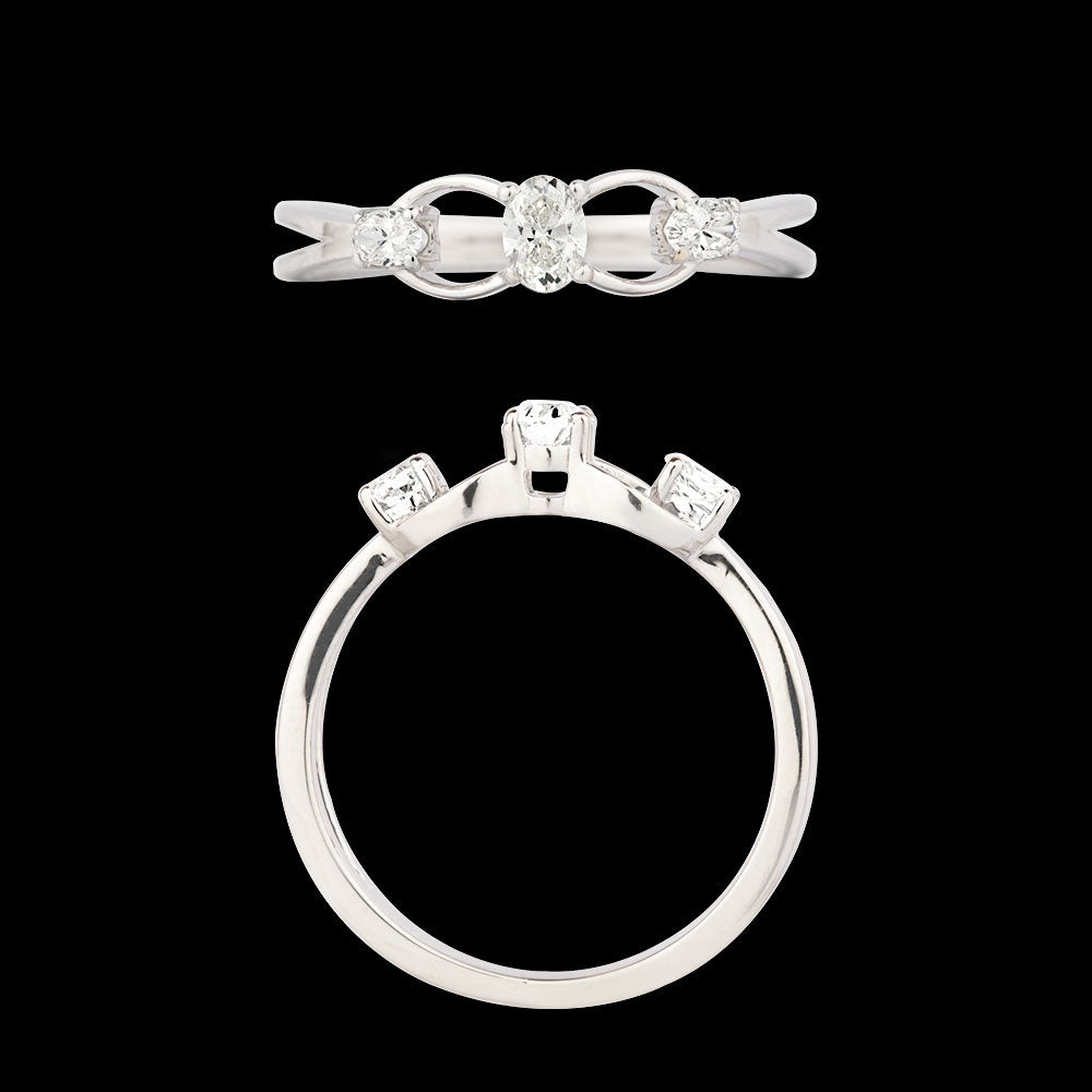 18K White Gold Diamond Ring - 0.312ct VS-SI-HI