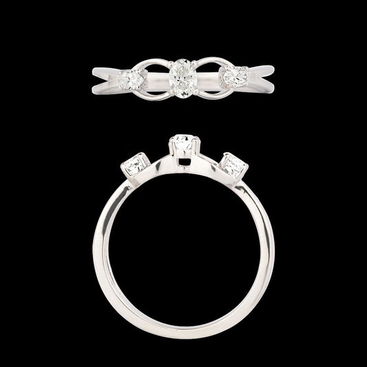 18K White Gold Diamond Ring - 0.312ct VS-SI-HI