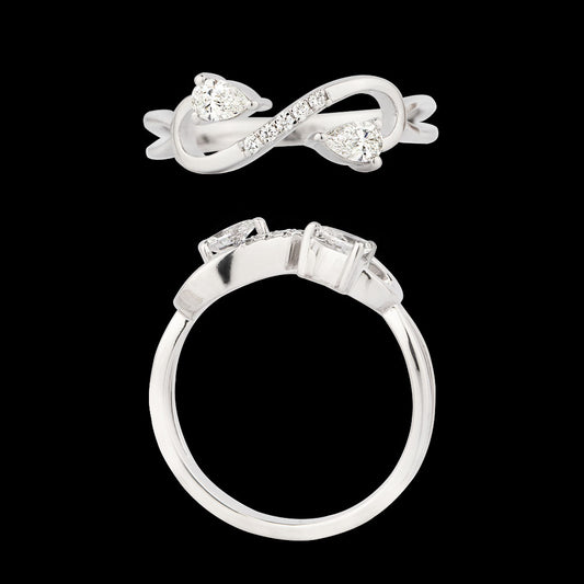 18K White Gold Diamond Ring - 0.252ct VVS-FG
