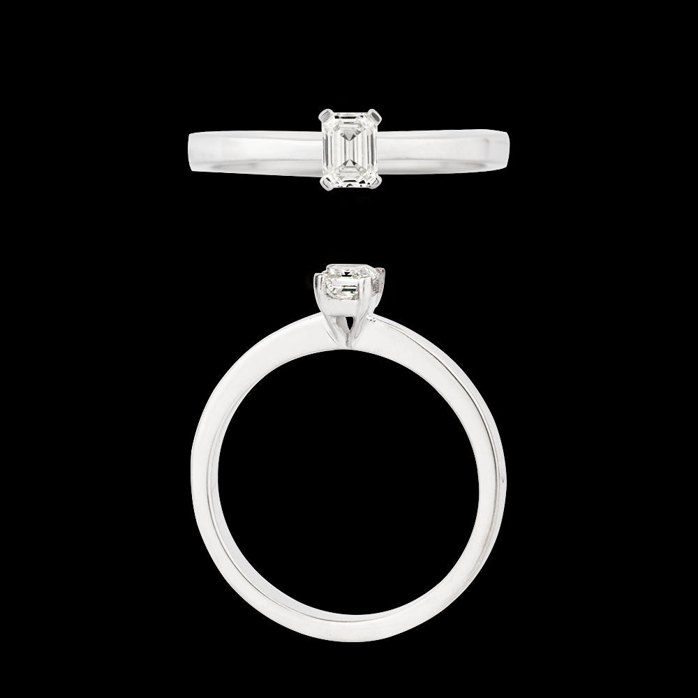 18K White Gold Diamond Ring - 0.314ct VVS-IJ