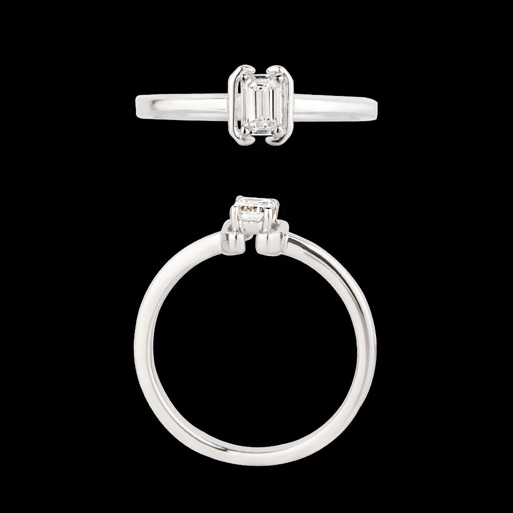 18K White Gold Diamond Ring - 0.407ct VVS-IJ