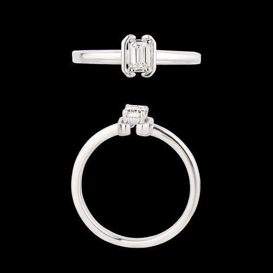 18K White Gold Diamond Ring - 0.407ct VVS-IJ