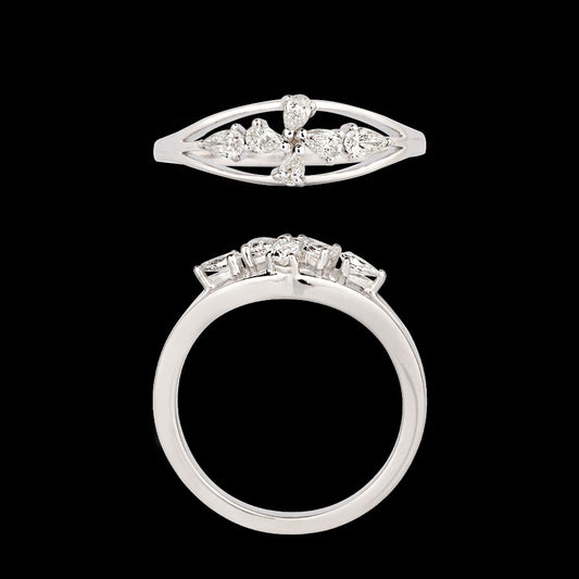 18K White Gold Diamond Ring - 0.321ct VVS-VS-GH