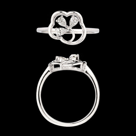 18K White Gold Diamond Ring - 0.262ct VVS-FG