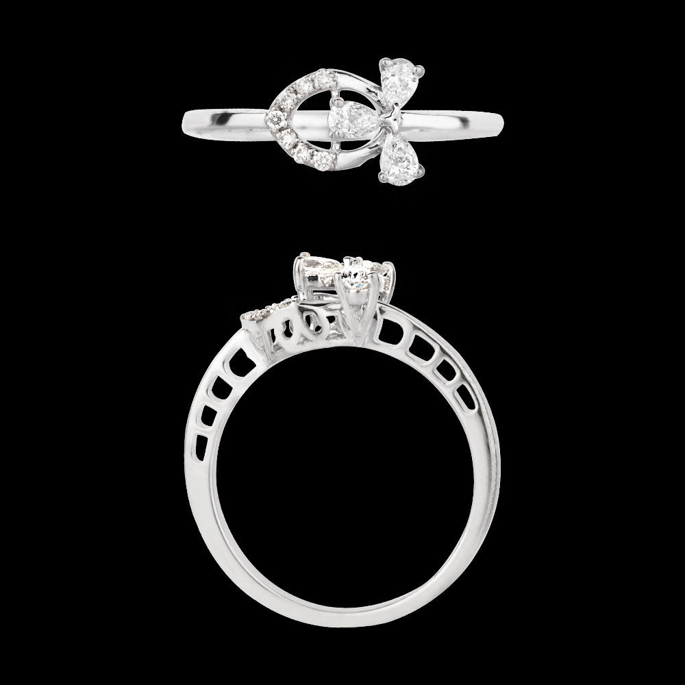 18K White Gold Diamond Ring - 0.282ct VVS-VS-GH