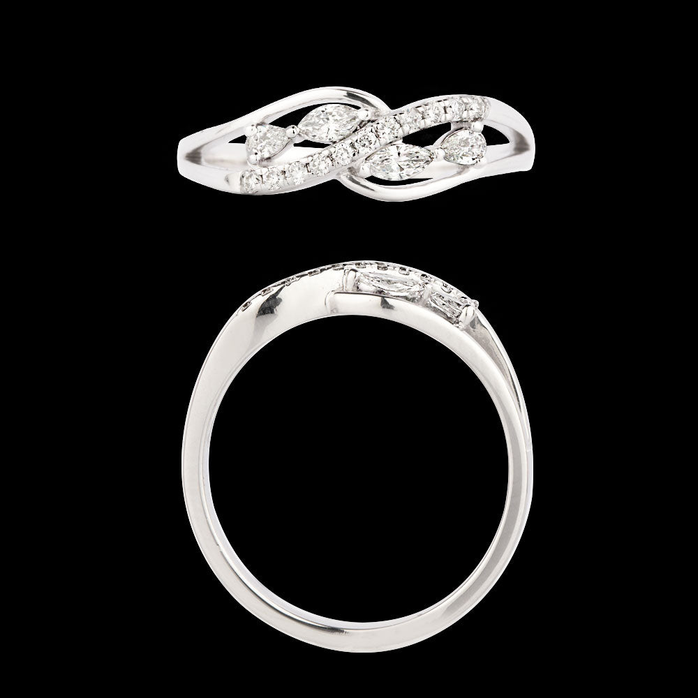18K White Gold Diamond Ring - 0.277ct VVS-VS-GH