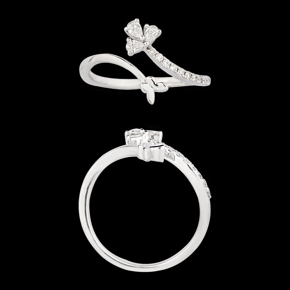18K White Gold Diamond Ring - 0.231ct VS-SI-GH