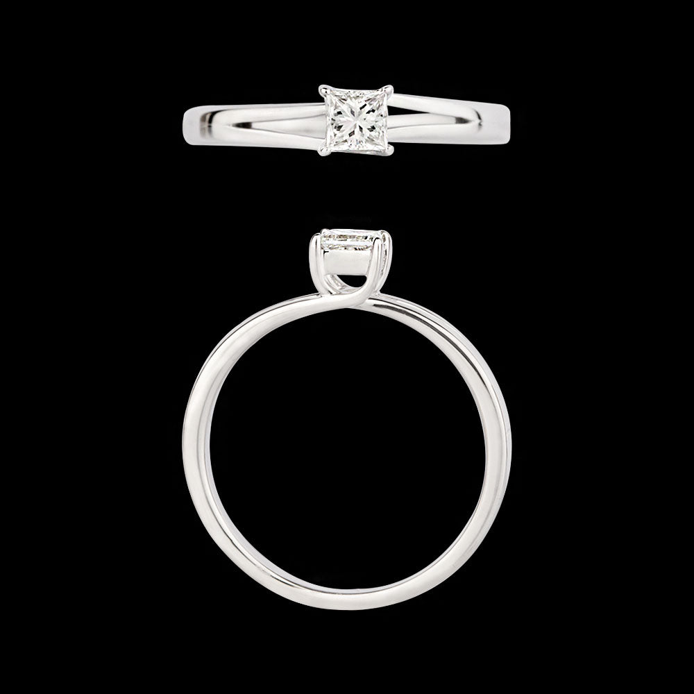 18K White Gold Diamond Ring - 0.289ct VS-HI