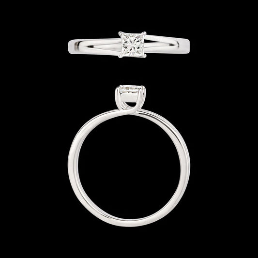 18K White Gold Diamond Ring - 0.289ct VS-HI