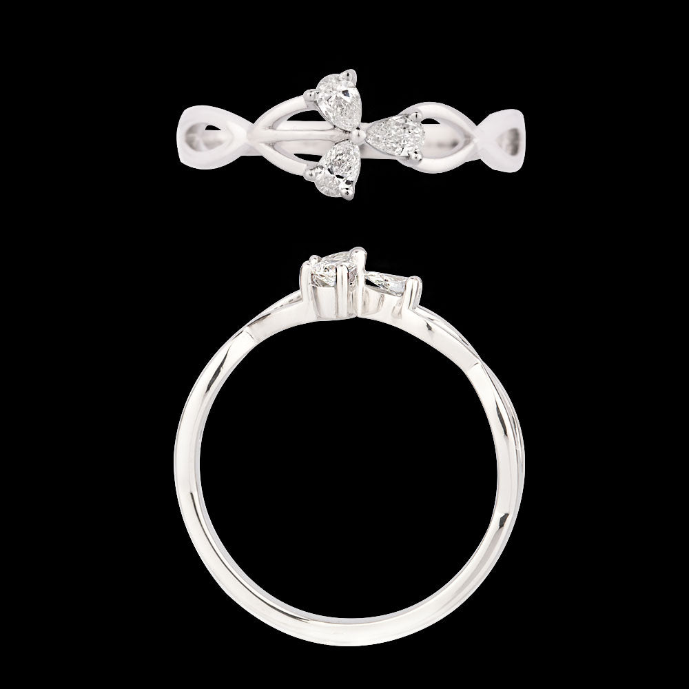 18K White Gold Diamond Ring - 0.194ct VVS-VS-GH