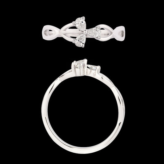 18K White Gold Diamond Ring - 0.194ct VVS-VS-GH