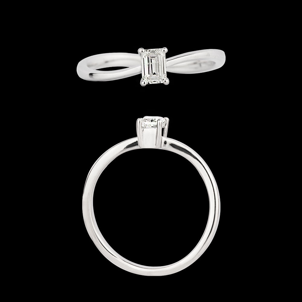 18K White Gold Diamond Ring - 0.319ct VS-SI-GH
